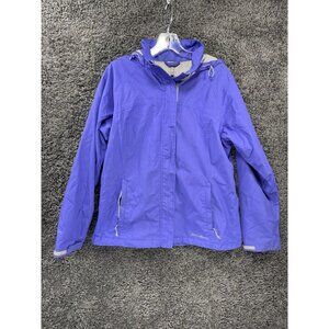 Eddie Bauer Windbreaker Jacket Womens Medium Purple Thermal Lined Weatheredge